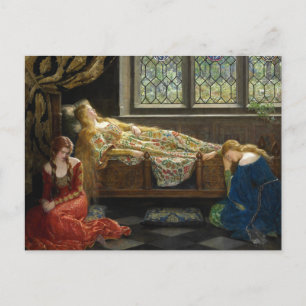 Cartão Postal A Bela Adormecida   John Collier