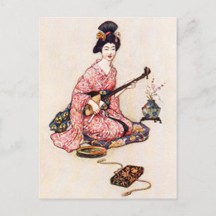 Cartão Postal A Bela Dançarina de Yedo