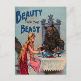 Cartão Postal A beleza vencedora e a besta