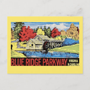 Cartão Postal A Blue Ridge Parkway Vintage