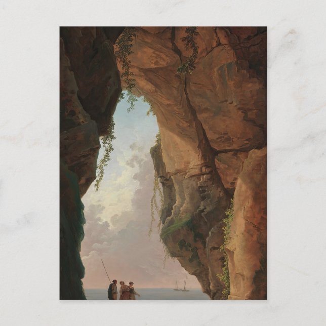 Cartão Postal A Boca de uma Caverna (1784) Hubert Robert (Frente)