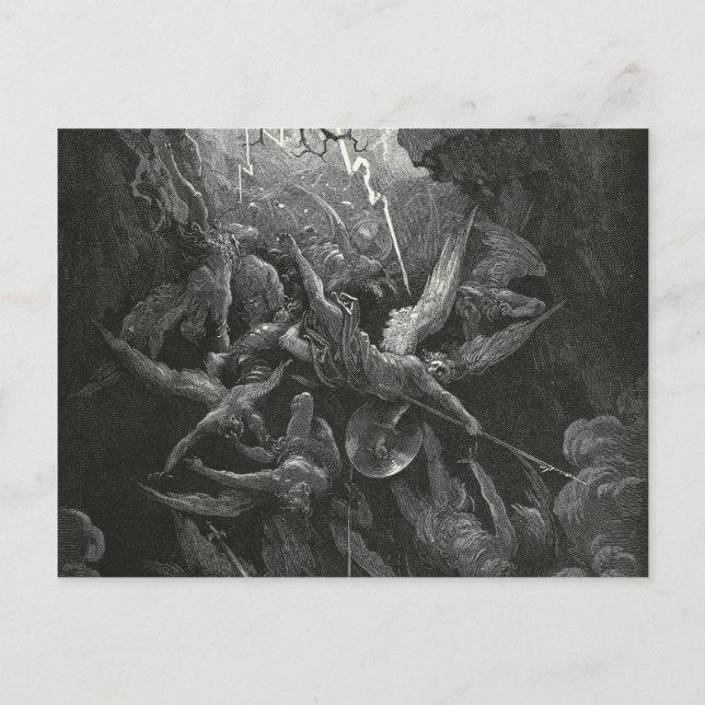 Cartão Postal A Boca Do Inferno Por Gustave Dore (Frente)