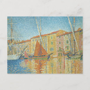 Cartão Postal A boia vermelha de Paul Signac, Pointilismo da Vin