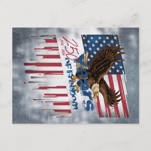 Cartão Postal A bold illustration of an American symbol (Frente)