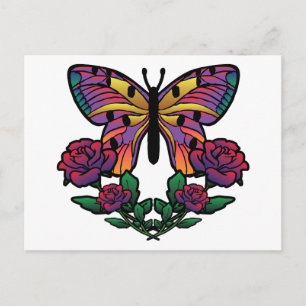 Cartão Postal A borboleta aumentou