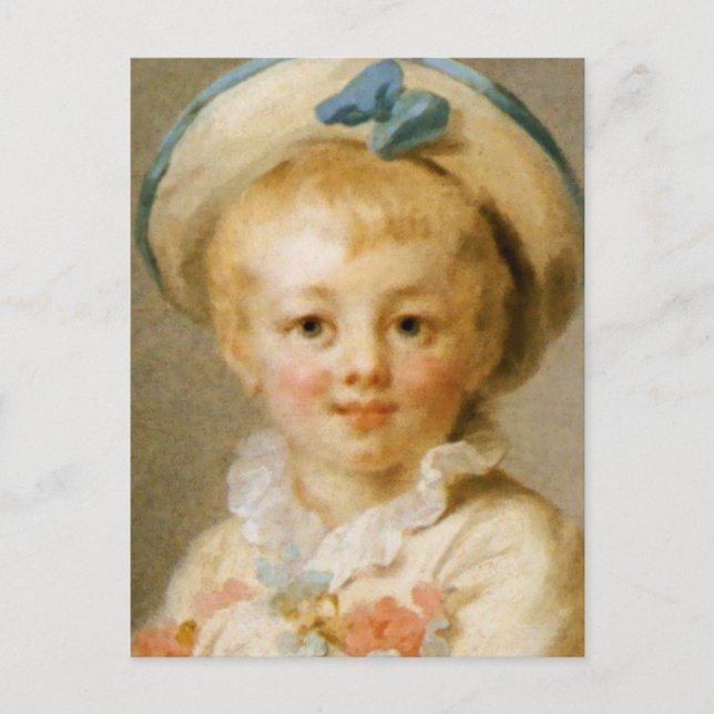 Cartão Postal "A Boy as Pierrot", por Jean Honore Fragonard (Frente)