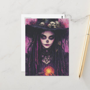 Cartão Postal A Bruxa Com Magia
