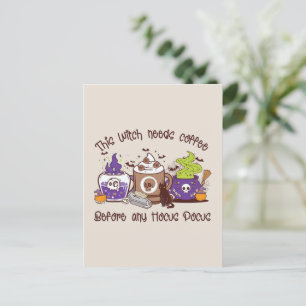 Cartão Postal A Bruxa Precisa De Café - Sobremesa
