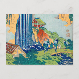 Cartão Postal A Cachoeira de Ono na Estrada Kisokaido, 1832