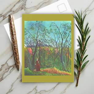Cartão Postal A caminhada na floresta por Henri Rousseau