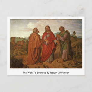 Cartão Postal A Caminhada Para Emaús Por Joseph De Fuhrich
