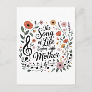 Cartão Postal A Canção Da Vida Começa Com A Mãe
