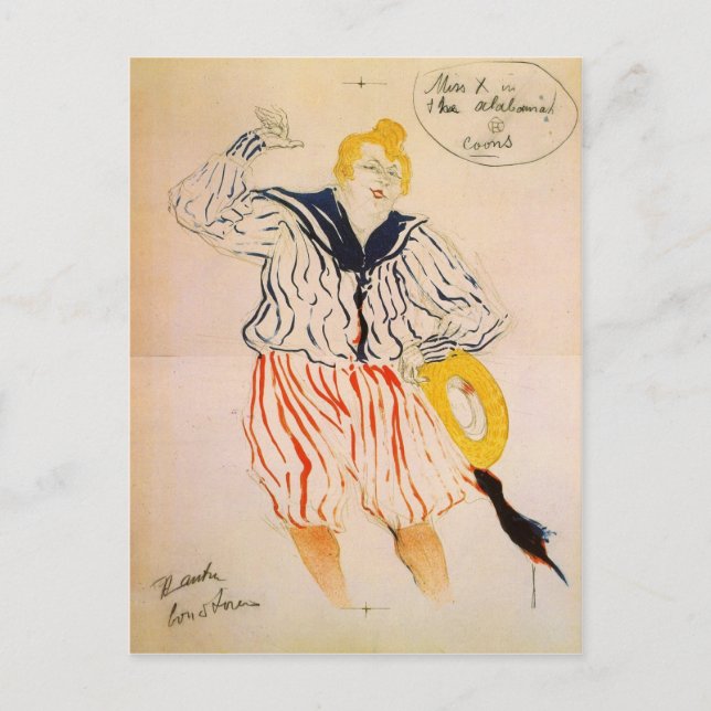 Cartão Postal A canção dos marinheiros de Toulouse-Lautrec (Frente)