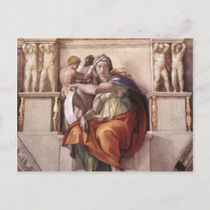 Cartão Postal A Capela Delphic Sibyl - Sistina Fresco