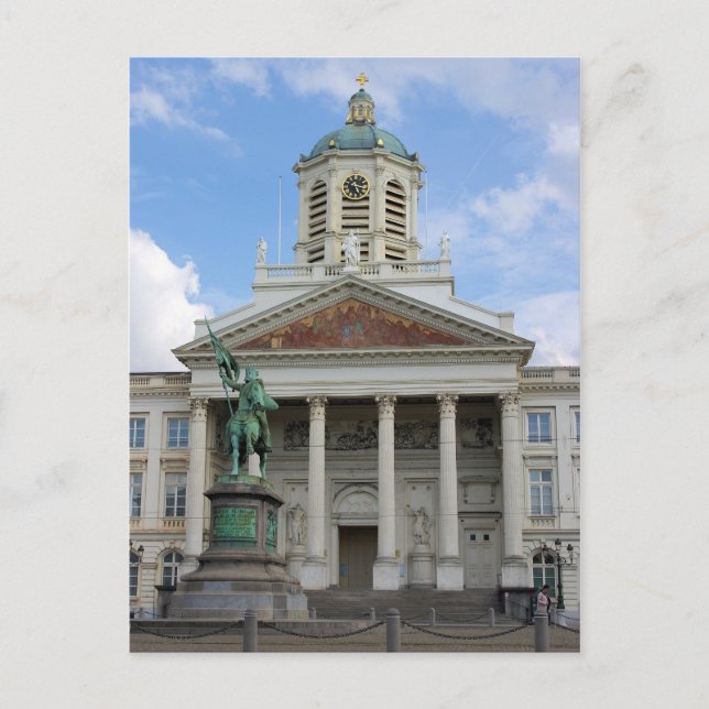 Cartão Postal A Capela do Palácio Real Belga em Bruxelas (Frente)