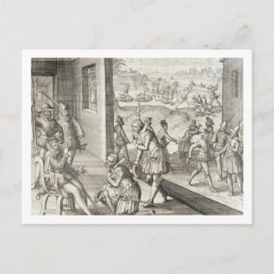 Cartão Postal A Captura Espanhola de Caroline, 1565, de "Nova