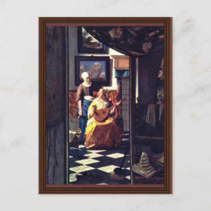 Cartão Postal A Carta Do Amor, De Johannes Vermeer