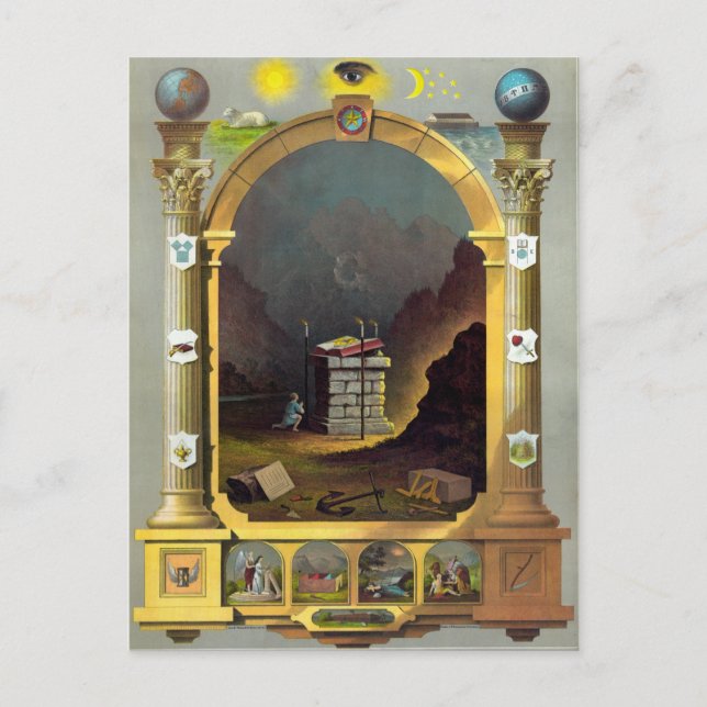 Cartão Postal A carta maçónica (Frente)