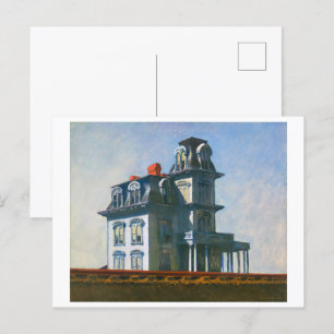 Cartão Postal A Casa à Beira da Estrada de Ferro Edward Hopper