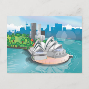 Cartão Postal A Casa de Ópera de Sydney