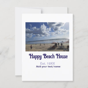 Cartão Postal A casa de praia. Adicionar a latitude de latitude