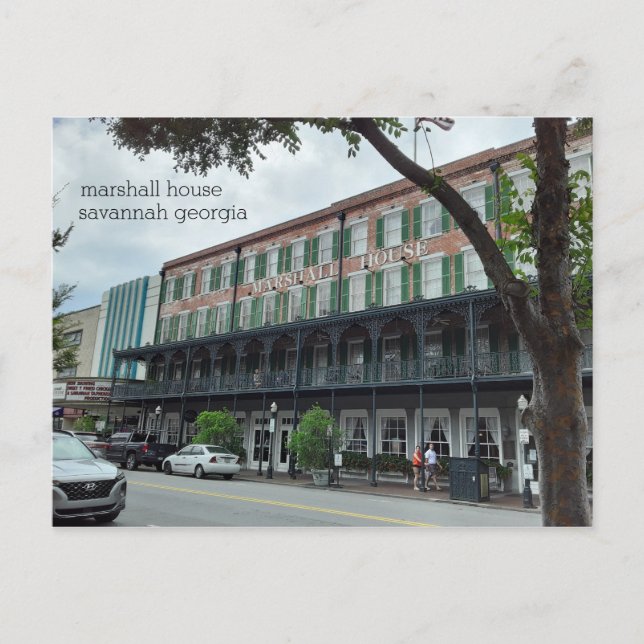 Cartão Postal a casa de savannah georgia assombrada (Frente)