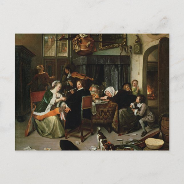 Cartão Postal A Casa Dissoluta, 1668 (Frente)