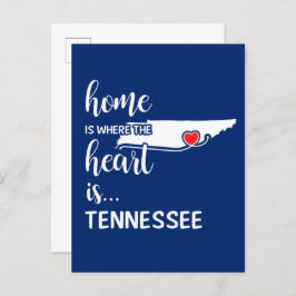 Cartão Postal A casa do Tennessee é onde está o coração