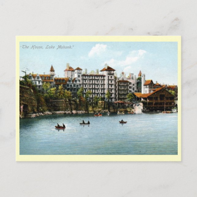 Cartão Postal A Casa, Lago Mohonk, NY 1910 (Frente)