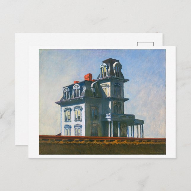 Cartão Postal A Casa pelo Caminho de Ferro | Edward Hopper | (Frente/Verso)