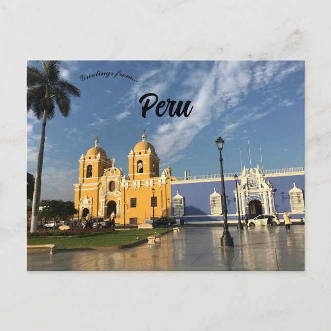 Cartão Postal A Catedral de Trujillo em Trujillo Peru (Frente)