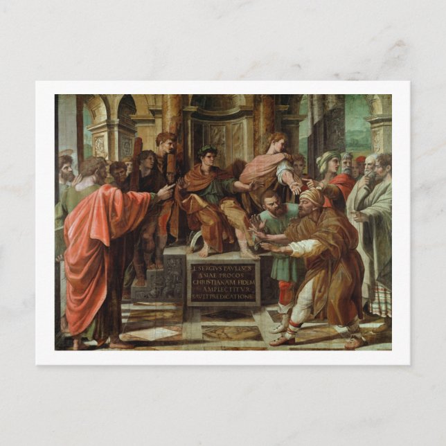 Cartão Postal A Cegueira de Elymas (desenho para a Ch Sistina) (Frente)