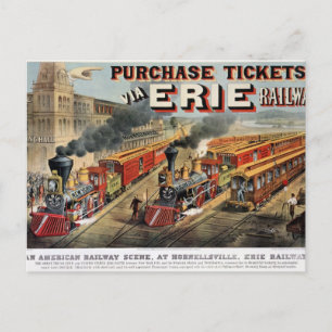 Cartão Postal A cena ferroviária americana em Hornellsville