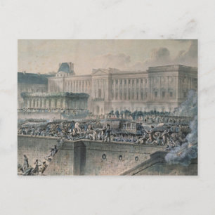 Cartão Postal A chegada de Luís XVI em frente ao