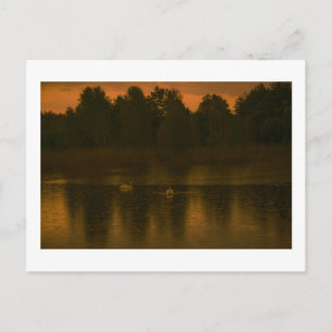 Cartão Postal A Chuva do Lago Sunset suga a paisagem natural