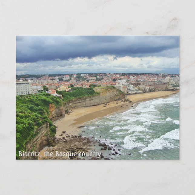 Cartão Postal A cidade de Biarritz - Uma visão panorâmica (Frente)