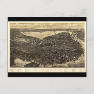 Cartão Postal A Cidade de Boston Massachusetts (1879)
