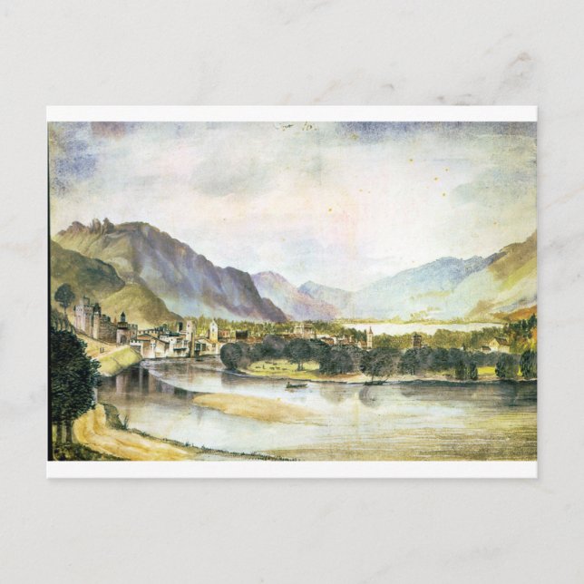 Cartão Postal A cidade de Trento por Albrecht Durer (Frente)