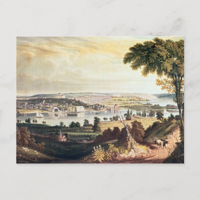 Cartão Postal A Cidade de Washington do lado de fora do Marinho (Frente)