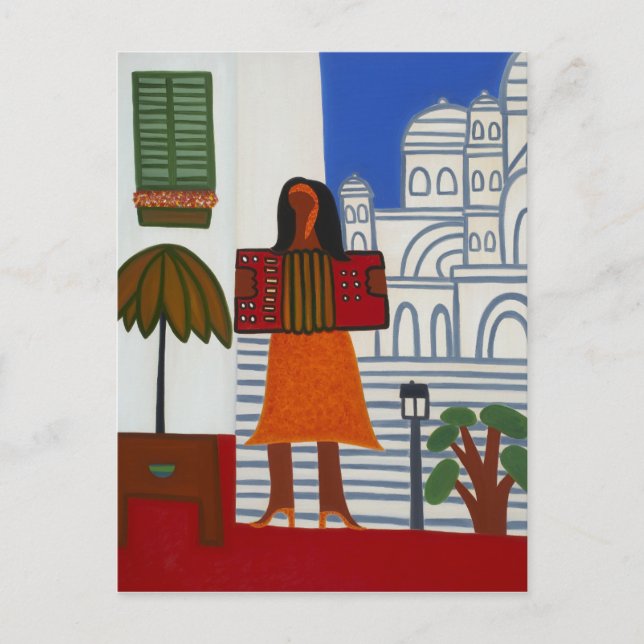 Cartão Postal A cigana em frente ao Sacre Coeur 2006 (Frente)