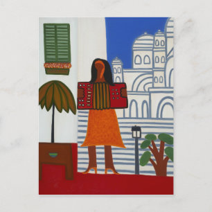 Cartão Postal A cigana em frente ao Sacre Coeur 2006