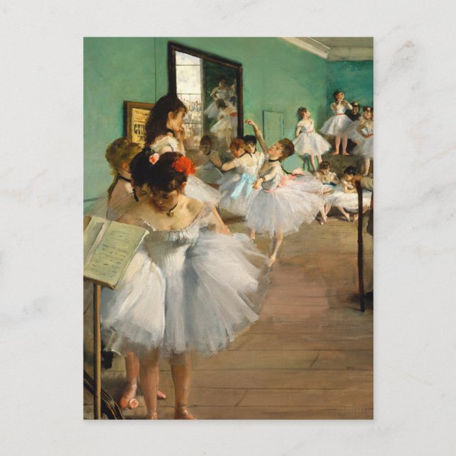 Cartão Postal A classe de dança de Edgar Degas (Frente)