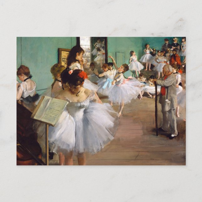 Cartão Postal A classe de dança de Edgar Degas (Frente)