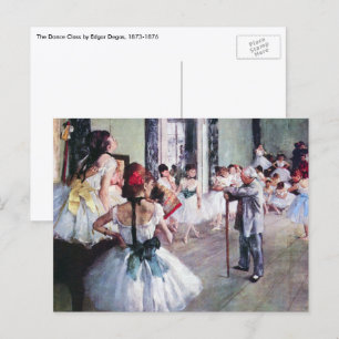 Cartão Postal A classe de dança de Edgar Degas, Arte Balé de V