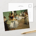 Cartão Postal A classe de dança | Edgar Degas<br><div class="desc">The Dance Class (1874) do artista francês Edgar Degas. A pintura original de arte é um óleo na canvas que representa uma sala de ensaios em uma sala de dança no antigo Opéra de Paris. Use as ferramentas de design para adicionar texto personalizado ou personalizar a imagem. Todo o trabalho...</div>
