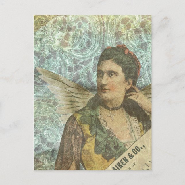 Cartão Postal A Colagem Digital da Senhora Asa (Frente)