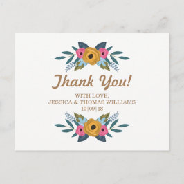 Cartão Postal A Coleção de Casamentos Brancos Floral Wreath