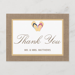 Cartão Postal A Coleção de Casamentos de Burlap na Praia de Sacu