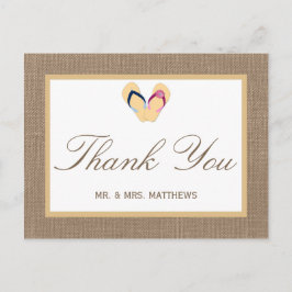 Cartão Postal A Coleção de Casamentos de Burlap na Praia de Sacu