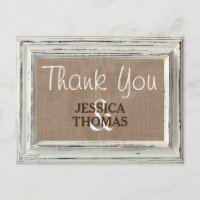 A Coleção de Casamentos Rustic White Frame & Burla